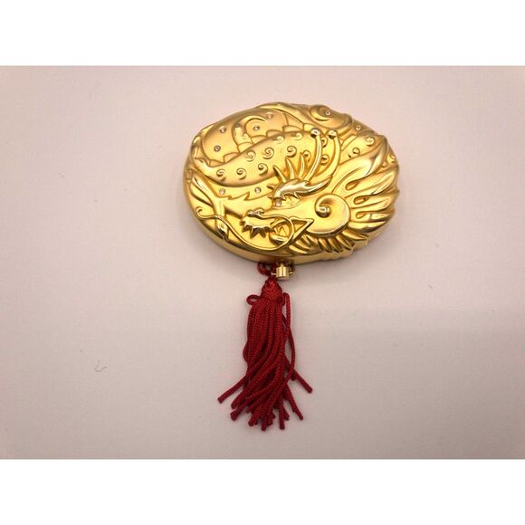 Vintage Estee Lauder Compact Lucidity Translucent Pressed Powder Golden Dragon - Picture 1 of 5